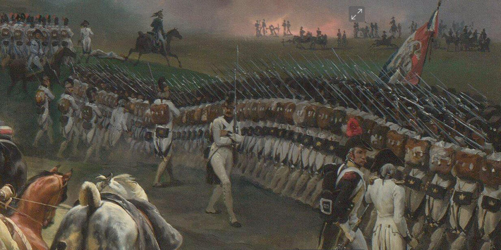 Francouzská pěchota u Valmy (Vernet)